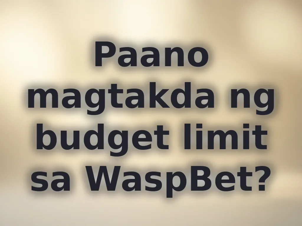 Manage gaming budget